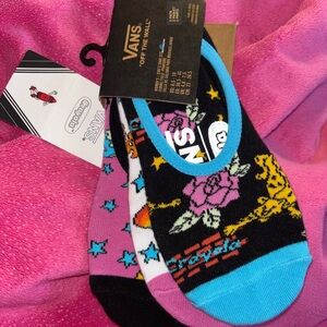 Vans Multicolor No-Show Socks for teen / woman 6.5-10 nwt